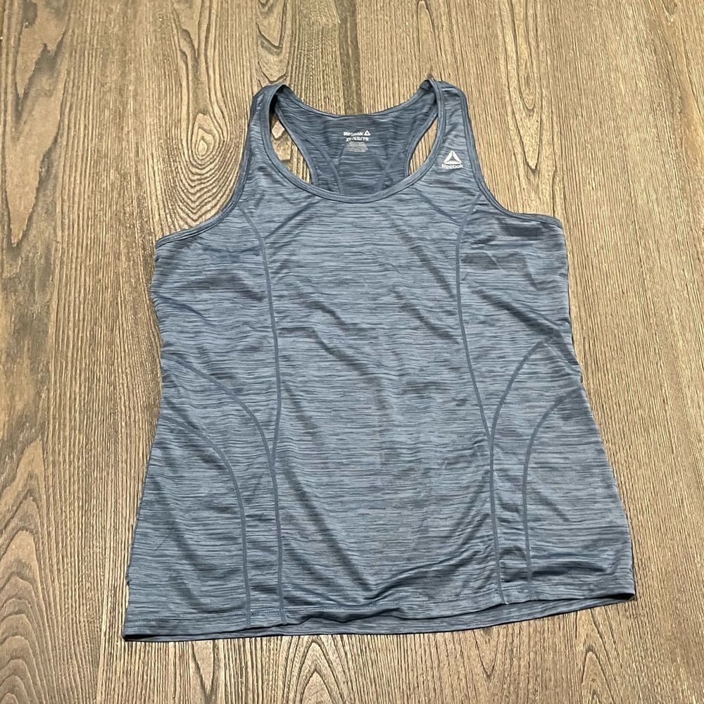 Reebok Gray Space Dye Racerback Athletic Tank Top Size XL